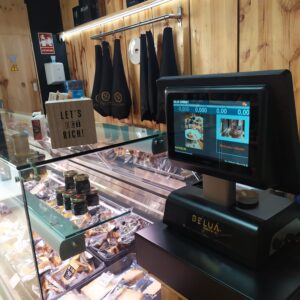 Beluá Gourmet - TPV Táctil con pantalla trasera y software de Balanzas Marques